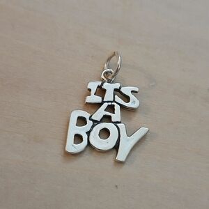 Sterling Silver It's a Boy! Congratulations Baby Charm